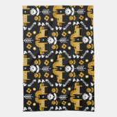 Scandinavische Paardenvolkskunst Theedoek (Verticaal)