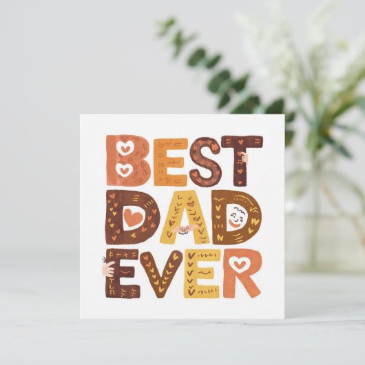 Scandinavische Papa Aller Tijden Vaderdag Feestdagenkaart (Staand voorkant)