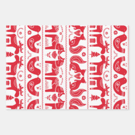 Scandinavische papieren papierbladen voor het afdr inpakpapier vel