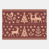 SCANDINAVISCHE PATRONEN KERST INPAKpapier Vel (Voorkant)