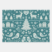 SCANDINAVISCHE PATRONEN KERST INPAKPAPIER VEL (Voorkant 2)