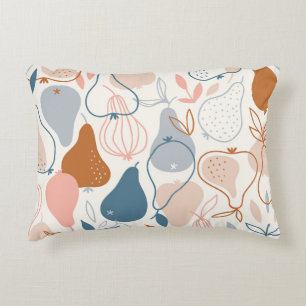 Scandinavische perenprint:  fruitpatroon accent kussen