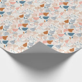 Scandinavische perenprint:  fruitpatroon cadeaupapier (Hoek)