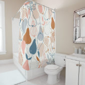 Scandinavische perenprint:  fruitpatroon douchegordijn (In situ)