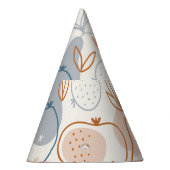 Scandinavische perenprint:  fruitpatroon feesthoedjes (Rechts)