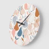 Scandinavische perenprint: fruitpatroon grote klok (Hoek)