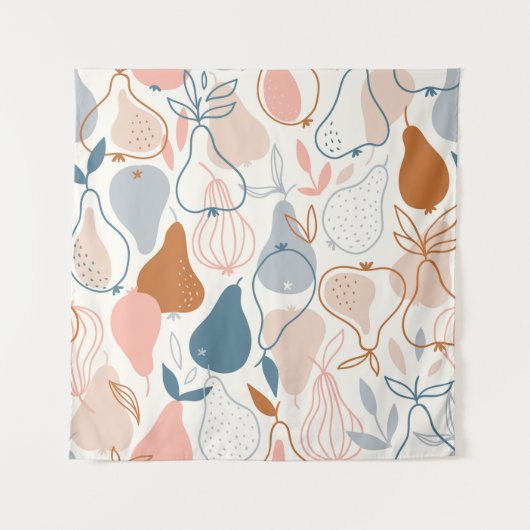 Scandinavische perenprint: fruitpatroon wandkleed (Voorkant)