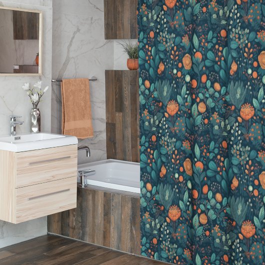 Scandinavische Planten en bloemen Douchegordijn