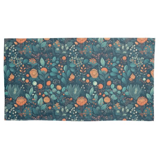 Scandinavische Planten en bloemen Kussensloop (Voorkant-Links)