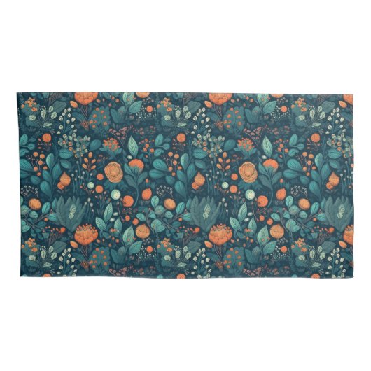 Scandinavische Planten en bloemen Kussensloop (Achterkant-Rechts)