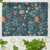 Scandinavische Planten en bloemen Theedoek (Gevouwen)