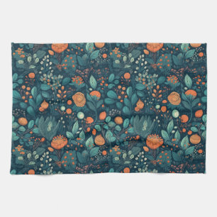 Scandinavische Planten en bloemen Theedoek