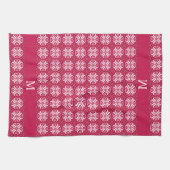 Scandinavische print Gepersonaliseerd Monogram vak Theedoek (Horizontaal)