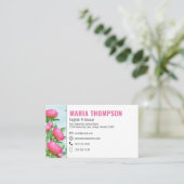 Scandinavische professionele minimalistische Flora Visitekaartje (Staand voorkant)