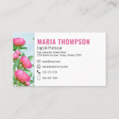 Scandinavische professionele minimalistische Flora Visitekaartje (Voorkant)