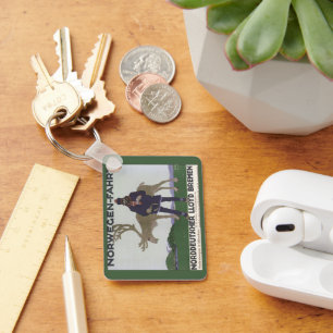  Scandinavische reis naar het Noorse Man rendier Sleutelhanger