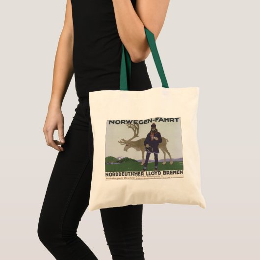  Scandinavische reis naar het Noorse Man rendier Tote Bag (Voorkant (product))