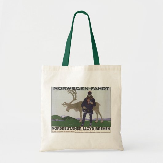  Scandinavische reis naar het Noorse Man rendier Tote Bag (Voorkant)