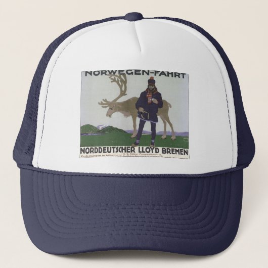  Scandinavische reis naar het Noorse Man rendier Trucker Pet (Voorkant)