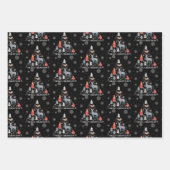 Scandinavische rendierboom Floral Snowflake Inpakpapier Vel (Voorkant 3)