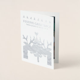 Scandinavische rendieregay - speciaal kerstfeest folie kaarten