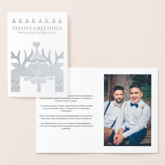 Scandinavische rendieregay - speciaal kerstfeest folie kaarten (Display)