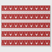 Scandinavische rendieren cadeaupapier (Vlak)