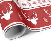 Scandinavische rendieren cadeaupapier (Rol Hoek)