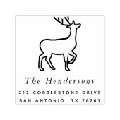 Scandinavische rendierillustratie retouradres zelfinktende stempel (Design)