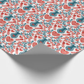 Scandinavische rendierpatronen en kerstpatronen vo cadeaupapier (Hoek)