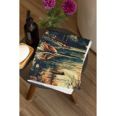 Scandinavische Retro Art berg huis Bad Handdoek