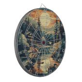 Scandinavische Retro Art berg huis Dartbord (Voorkant Links)