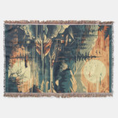 Scandinavische Retro Art berg huis Deken (Voorkant)