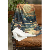 Scandinavische Retro Art berg huis Fleece Deken