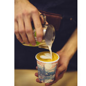 Scandinavische Retro Art berg huis Papieren Bekers