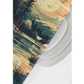 Scandinavische Retro Art berg huis Theedoek