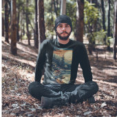 Scandinavische Retro Art berg huis Trui