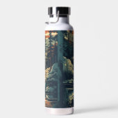 Scandinavische Retro Art berg huis Waterfles (Rechts)