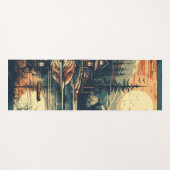 Scandinavische Retro Art berg huis Yogamat (Voorkant (horizontaal))