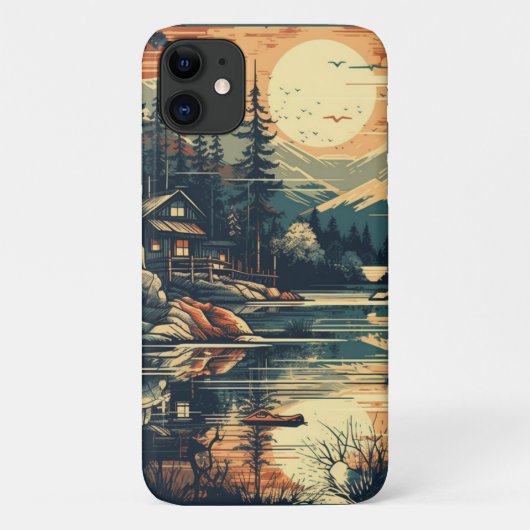 Scandinavische retro kunst berghuis Case-Mate iPhone case (Achterkant)