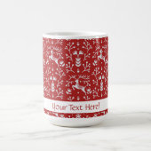 Scandinavische rode, witte rendierbeker met kerstm koffiemok (Center)