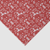 Scandinavische rode, witte rendierbeker met kerstm tissuepapier (Detail)