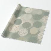 Scandinavische Salie Stip Cadeaupapier (Uitgerold)