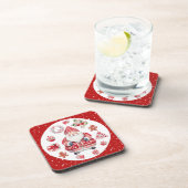 Scandinavische Santa Claus Red Bier Onderzetter (Rechterzijde)
