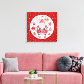 Scandinavische Santa Claus Red Canvas Afdruk (Insitu (Woonkamer))