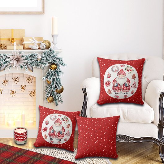 Scandinavische Santa Claus Red Kussen