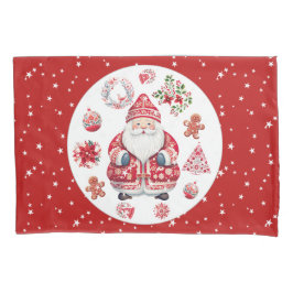 Scandinavische Santa Claus Red Kussensloop
