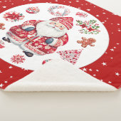 Scandinavische Santa Claus Red Medium Sherpa Deken (3/4)