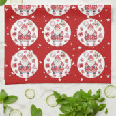 Scandinavische Santa Claus Red Theedoek (Gevouwen)