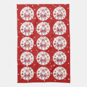 Scandinavische Santa Claus Red Theedoek (Verticaal)
